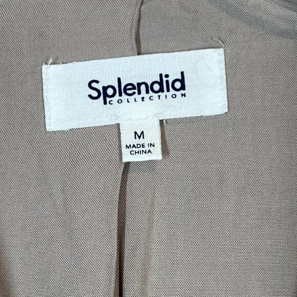 Splendid Tan Blazer with Knit Sleeves - Picture 7 of 10